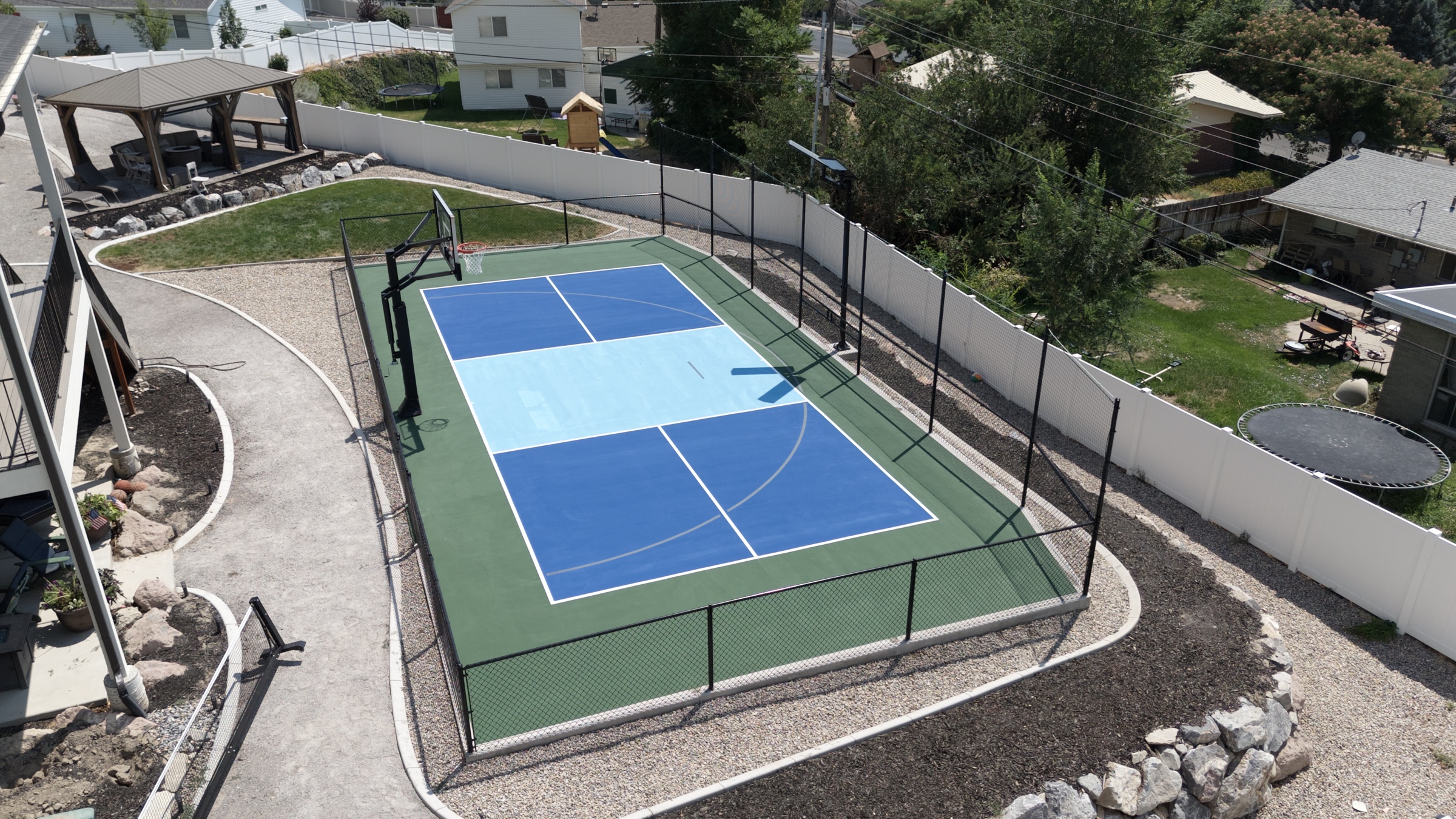 Multi-sport court · aerial view