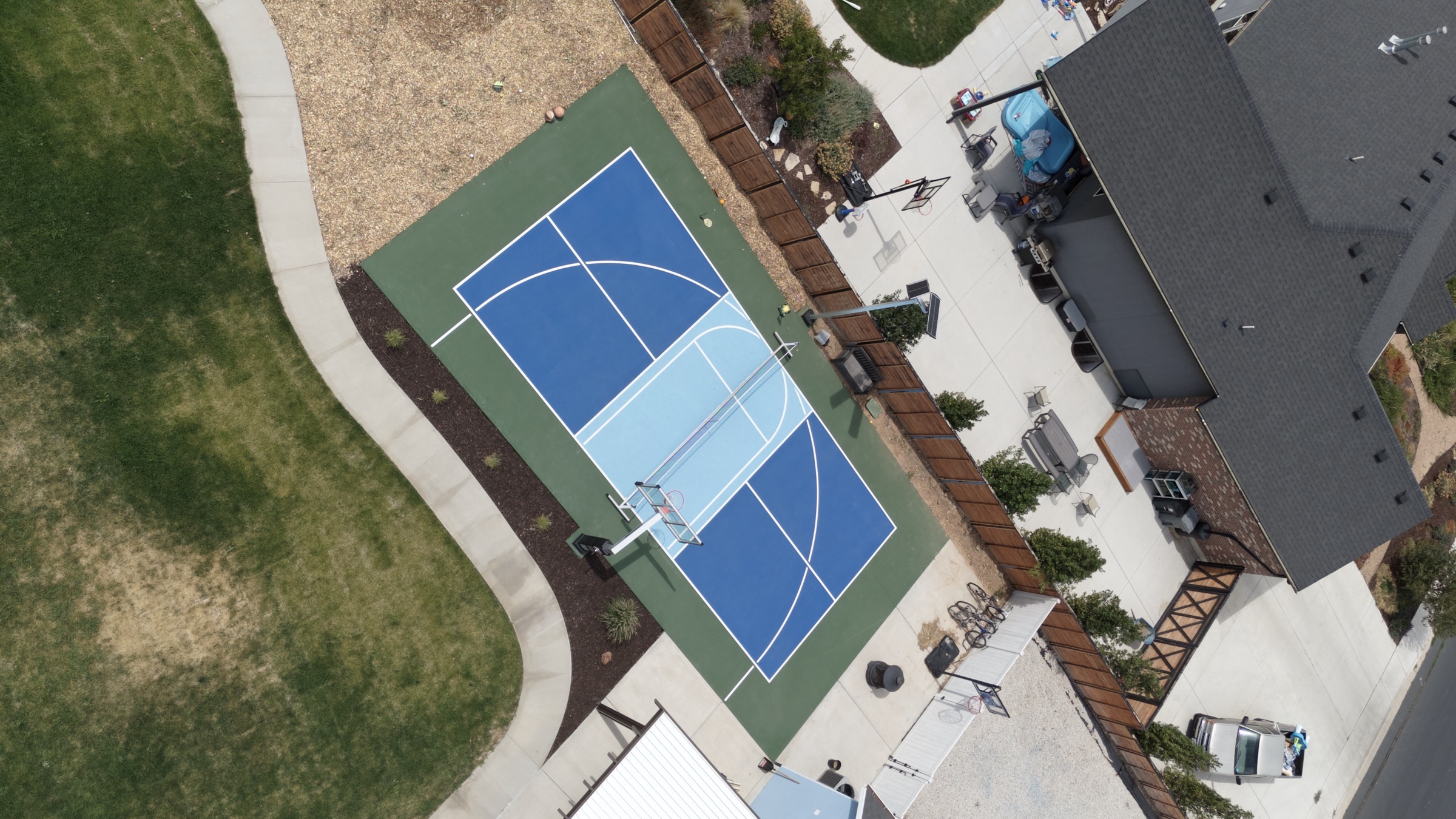 Court installation · overhead